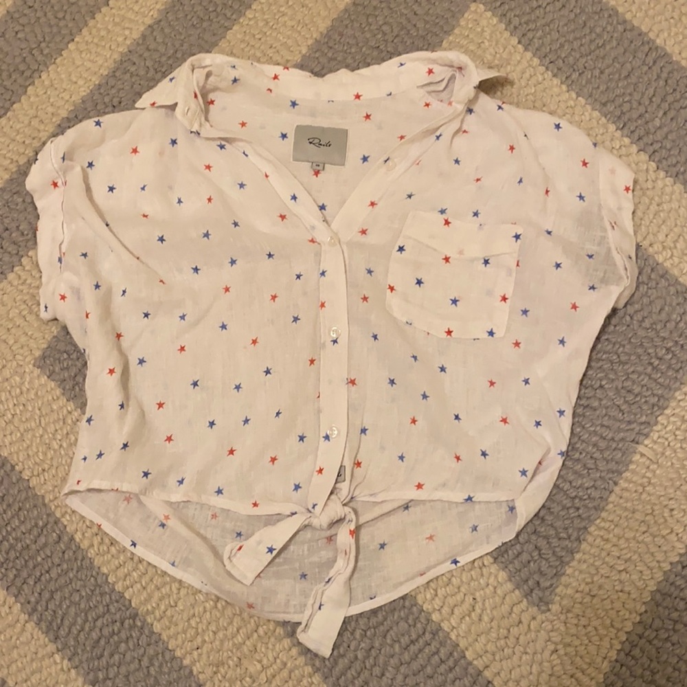 Red white and blue star shirt